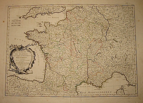 Janvier Jean Robert Le Royaume de France divisée par gouvernements militaires... 1762 Parigi 